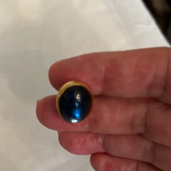 Vintage SWANK Men’s Cufflinks With Beautiful Blue Stones - Picture 6 of 7